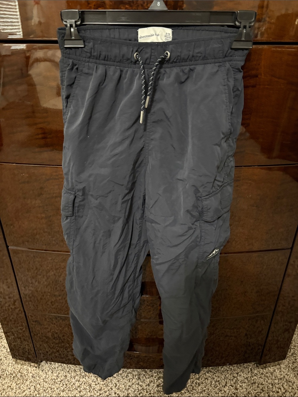 Abercrombie & Fitch kids 9/10 Navy Cargo Pants with Drawstring Waist